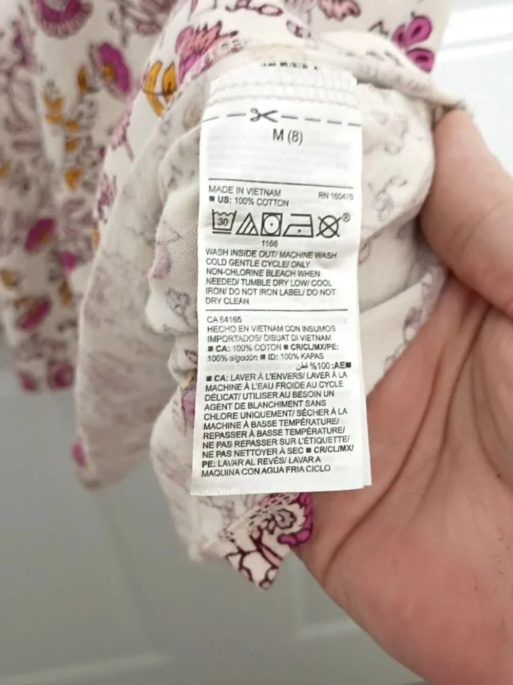 Old Navy Sun Dress, Girls Size 8, White with Paisley Print